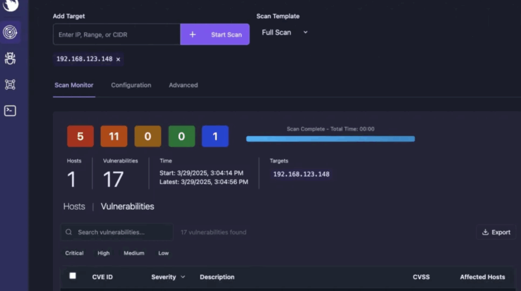 Sirius Scan 網絡安全